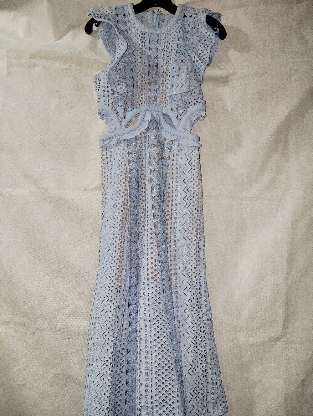 Self-Portrait broderie-anglaise cotton midi dress - Picture 3 of 4